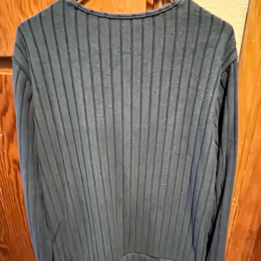 SHEIN Curve Navy Ribbed Top - Picture 2 of 3